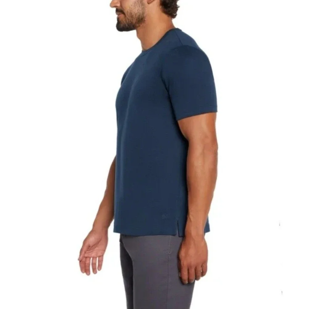 Banana Republic Men's XXL Luxe Touch Performance Tee 100% Cotton Blue Knit NWT